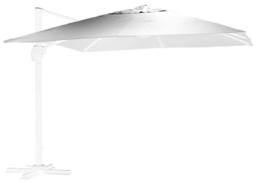 AZARD OMBRELLONE CON PALO LATERALE 3 X 3 MT IN COLORE BIANCO - MAURY'S