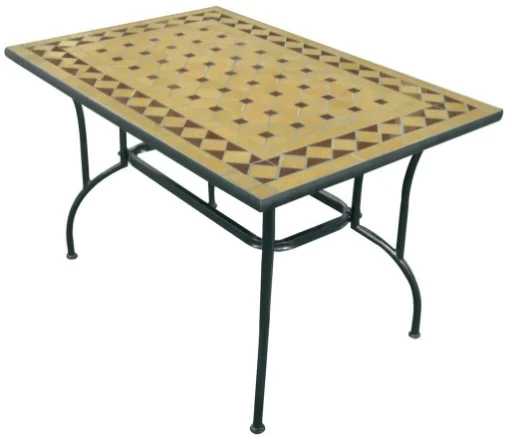 STILNOVO TAVOLO RETTANGOLARE CON MOSAICO 120 X 80 X H 72 CM - IPAE PROGARDEN