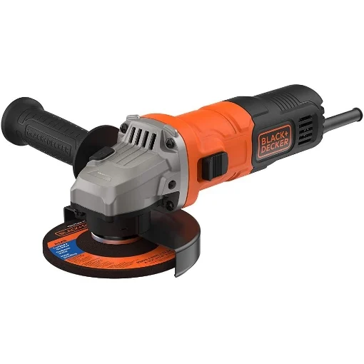 BLACK + DECKER SMERIGLIATRICE ANGOLARE ELETTRICA 710W CON MOLA 115MM - HIGH-TECH