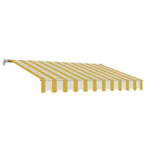 TENDA DA SOLE COMPLETA DI BRACCI E STAFFE DI MONTAGGIO 250 X 200 CM GIALLO/BEIGE - KOMBO