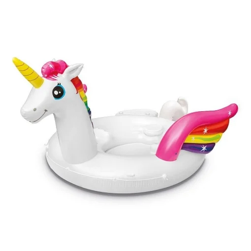 INTEX MATERASSO GONFIABILE ISOLA UNICORNO DA MARE E PISCINA 503 X 335 CM - BESTWAY