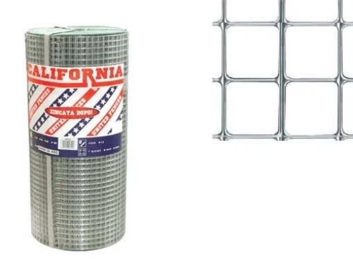 RETE CALIFORNIA ELETTROSALDATA A MAGLIA QUADRA 19X19MM IN ROTOLO DA 25 MT H60 CM - HIGH-TECH