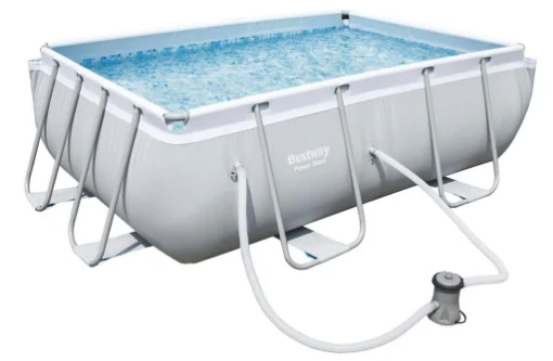 PISCINA RETTANGOLARE 282X196 X H 84 CM STRUTTURA IN ACCIAIO E POMPA CON FILTRO - MAURY'S