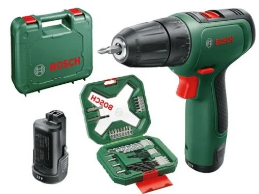 BOSCH EASYDRILL 1200 TRAPANO AVVITATORE CON 2 BATTERIE E 34 ACCESSORI EXTRA - HIGH-TECH