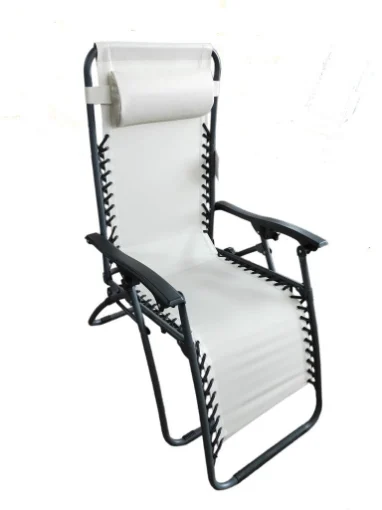 SEDIA RELAX RECLINABILE IN TESSUTO 65 X 90 X 112 CM ECRU - MAURY'S
