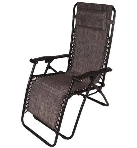 SEDIA RELAX RECLINABILE IN TESSUTO 65 X 90 X 112 CM GRIGIA - MAURY'S
