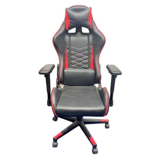 POLTRONA DA GAMING IN SIMILPELLE E METALLO 70 X 70 X 121.131 CM NERA E ROSSA - MAURY'S