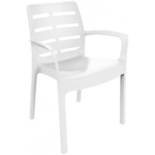 BORNEO SEDIA POLTRONA IN POLIPROPILENE 60,5 X 54 X 82 CM BIANCA - PROGARDEN