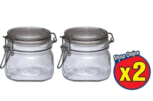 2 PZ FIDO VASO ERMETICO PER CONSERVE 500 CC - MAURY'S