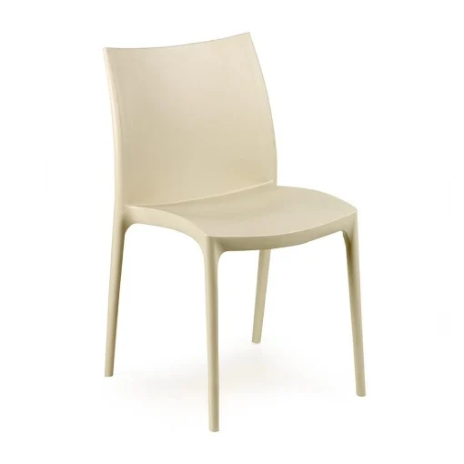 SEDIA ZIP IMPILABILE DA ESTERNO ED INTERNO CREMA 41 X 41 X H82 CM - IPAE PROGARDEN