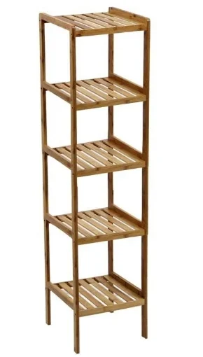 BAMBOO SCAFFALE NATURAL A 5 RIPIANI 34 X 33 X 140 CM LEGNO NATURALE - MAURY'S