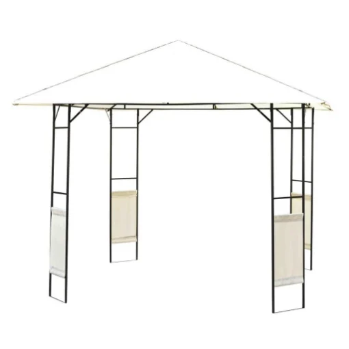 TENDONE PER GAZEBO DA GIARDINO IN METALLO 3 X 3MT COLORE BIANCO - GALILEO