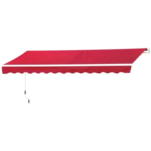 TENDA DA SOLE PER ESTERNO AVVOLGIBILE 300 X 250 CM COLORE ROSSO - KOMBO
