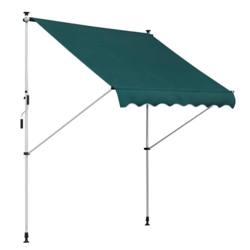 TENDA DA SOLE CON MANOVELLA E ANGOLO REGOLABILE 200 X 150 CM VERDE - MAURY'S