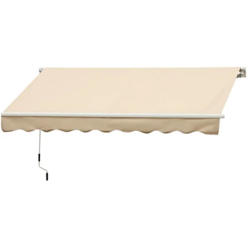 TENDA DA SOLE AVVOLGIBILE A PARETE DA ESTERNO 3 X 2.5 MT COLORE BEIGE - MAURY'S