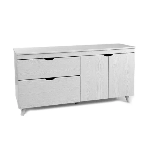 PERLA MOBILE BASSO PORTA TV IN LEGNO 140 X 38 X 62 CM COLORE BIANCO - MAURY'S