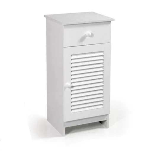 MOBILETTO DA BAGNO CON ANTA E CASSETTO 34 X 30 X 70 CM COLORE BIANCO - MAURY'S