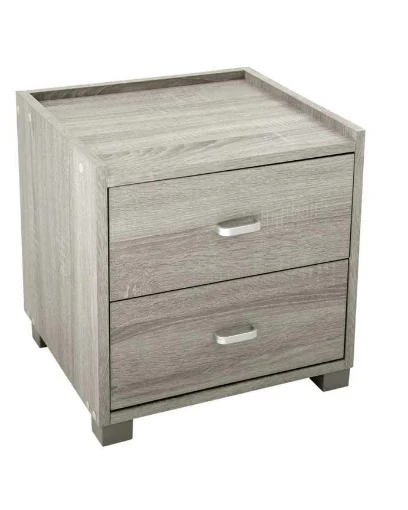 COMODINO ERMES CON 2 CASSETTI IN LEGNO NATURALE COLORE OLMO 43 X 40 X 44 CM - MAURY'S
