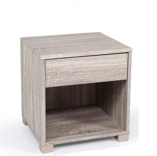 COMODINO ERMES CON CASSETTO IN LEGNO NATURALE COLORE OLMO 40 X 36 X 44 CM - MAURY'S