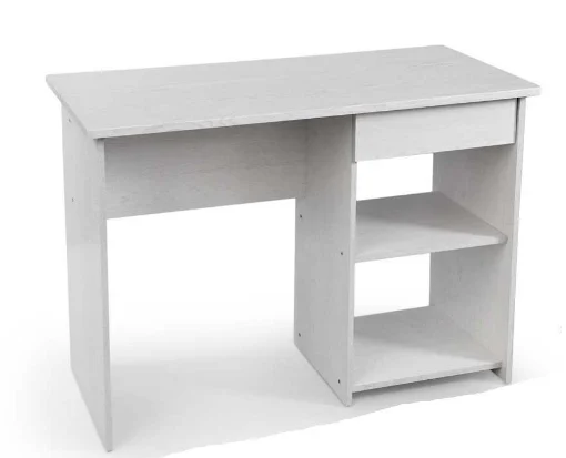 QUARZO SCRIVANIA PER UFFICIO IN LEGNO CON 2 VANI 108X48X75 CM BIANCO - MAURY'S