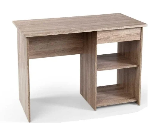 QUARZO SCRIVANIA PER UFFICIO IN LEGNO CON 2 VANI 108X48X75 CM ROVERE SBIANCATO - MAURY'S