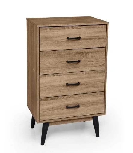 ARES CASSETTIERA A 4 CASSETTI IN LEGNO 60 X 40 X 99 CM COLORE NOCE - MAURY'S