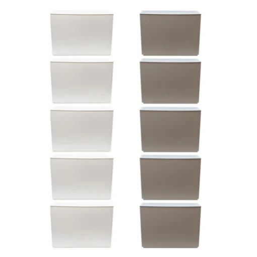 SET 5 SCARPIERE BIANCHE + 5 SCARPIERE TORTORA 51 X 17 X H39 CM - MAURY'S