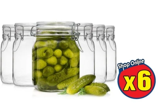 6 PZ FIDO VASO ERMETICO PER CONSERVE 1000 CC - BORMIOLI ROCCO