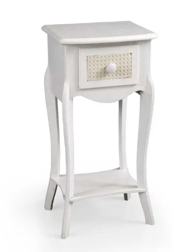 VIENNA COMODINO CON CASSETTO 34 X 28 X 71 CM COLORE BIANCO E CREMA - MAURY'S