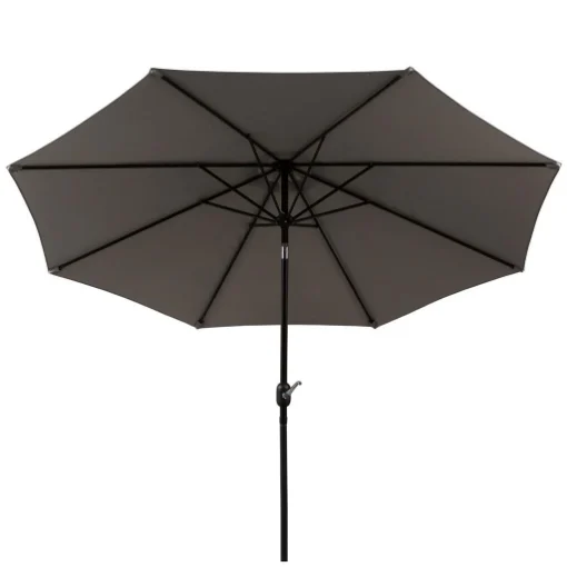 OMBRELLONE DA GIARDINO CON MANOVELLA E TESTA INCLINABILE 300 X 245 CM GRIGIO - MAURY'S