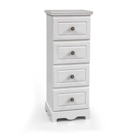 PERLA CASSETTIERA A 4 CASSETTI 31 X 26 X 80 CM COLORE BIANCO - MAURY'S