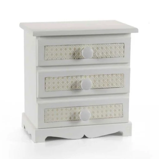 VIENNA CASSETTIERA SLIM A 2 CASSETTI 30X20X32 CM IN COLORE BIANCO E CREMA - MAURY'S