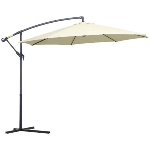 OMBRELLONE PARASOLE DA GIARDINO TONDO DA 300 CM COLORE BEIGE - MAURY'S