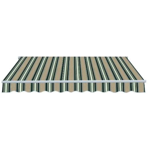 TENDA DA SOLE COMPLETA DI BRACCI 295 X 250 CM VERDE/BEIGE - KOMBO