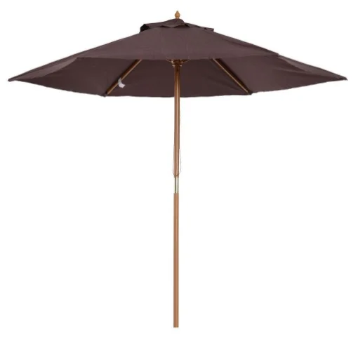 OMBRELLONE DA GIARDINOIN LEGNO E POLIESTERE 2.5 X 2.3 M MARRONE - MAURY'S