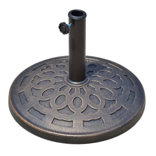BASE PER OMBRELLONE DA 12 KG IN RESINA PER PALI 38-48MM COLORE BRONZO