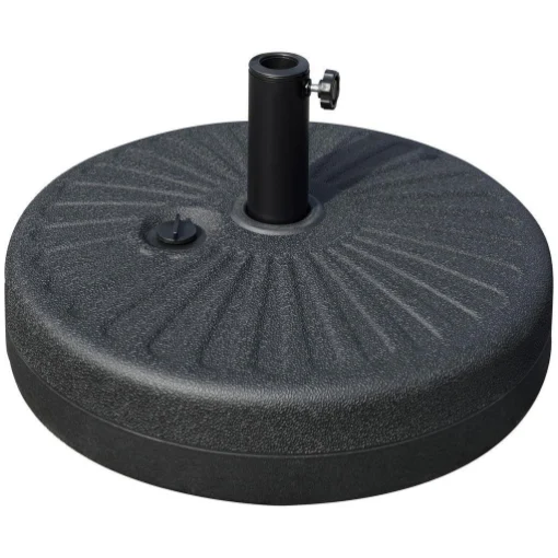 BASE PER OMBRELLONE DA GIARDINO CON PALO CENTRALE 38 E 48 MM IN COLORE NERO - MAURY'S