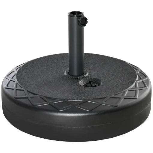 BASE PER OMBRELLONE ROTONDA Ø55CM IN PLASTICA DA 30 KG NERO - MAURY'S