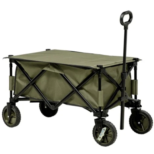 CARRELLO DA GIARDINO PIEGHEVOLE CON MANIGLIA E 5 SACCHE 108 X 55 X 93 CM VERDE - MAURY'S