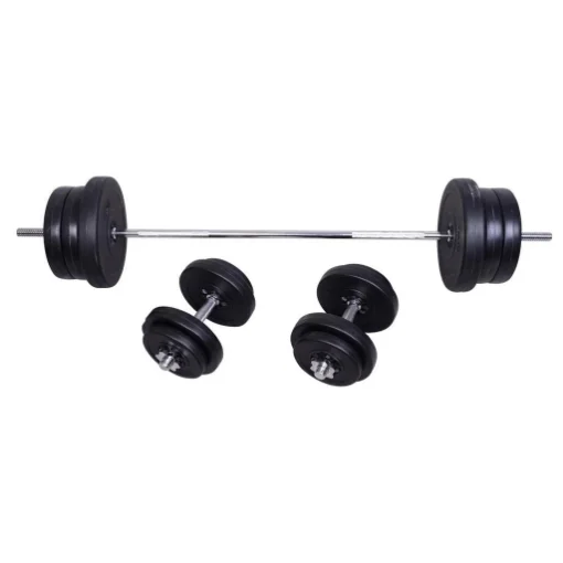 SET BILANCIERE 2 MANUBRI CON PESI 14 DISCHI - MAURY'S