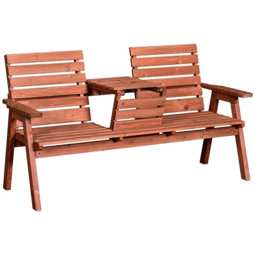 PANCHINA IN LEGNO DI ABETE DA GIARDINO BIPOSTO CONVERTIBILE 160X70X85 CM - MAURY'S