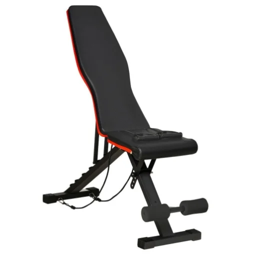 PANCA MULTIFUNZIONE INCLINAZIONE REGOLABILE ED ELASTICI 130X48X48 - 109 CM NERO