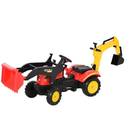 ESCAVATORE CAVALCABILE PER BAMBINI CON PALE E VOLANTE 179X42X59 CM MULTICOLORE - BIEMME