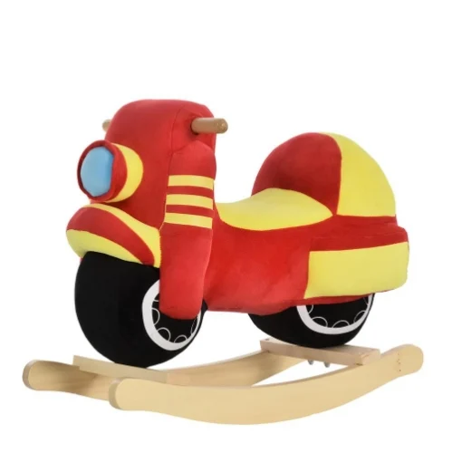 DONDOLO PER BAMBINI A FORMA DI MOTO ROSSO E GIALLO - GLOBO