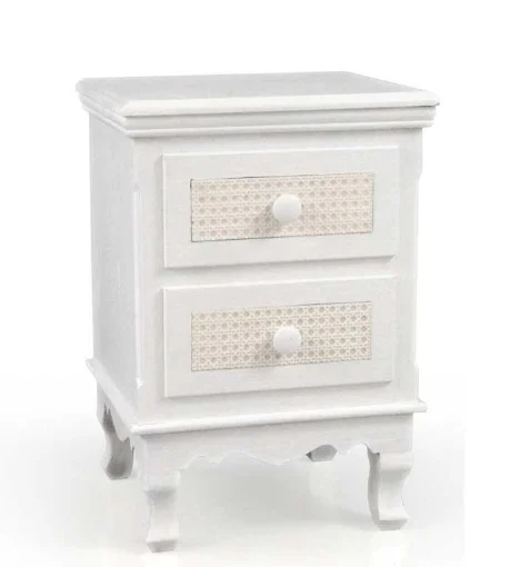 VIENNA CASSETTIERA A 2 CASSETTI 37X33XH53 CM IN COLORE BIANCO E CREMA - MAURY'S