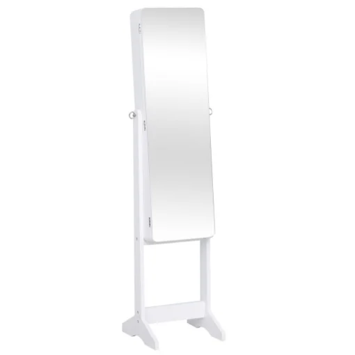 ARMADIO PORTAGIOIE CON SPECCHIO CON LUCI LED 30X146X36CM BIANCO - LUPIA