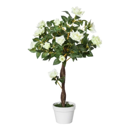 CAMELIA ALBERELLO ARTIFICIALE CON 21 FIORI E VASO ALTA 90 CM - MAURY'S