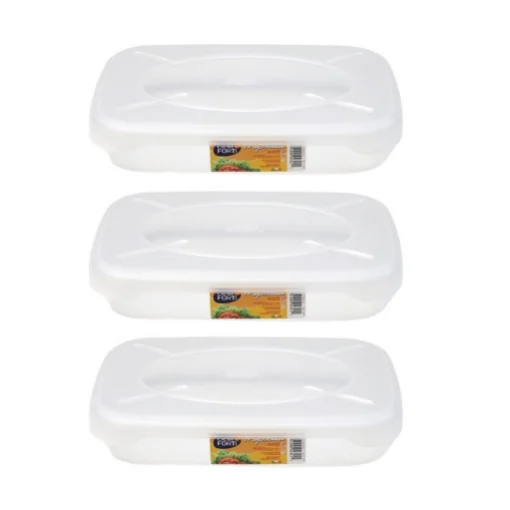SET 3 CONTENITORI ERMETICI FRIGOBELLA RETTANGOLARI 1,15 LITRI - MAURY'S