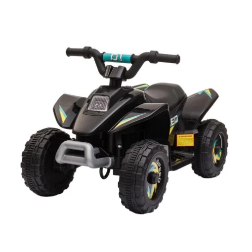 QUAD PER BAMBINI ELETTRICO CON BATTERIA RICARICABILE 6V NERO - MAURY'S