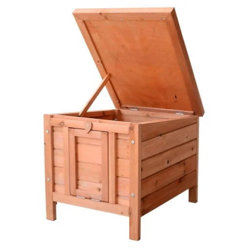 CONIGLIERA GABBIA PER PICCOLI ANIMALI CON TETTO APRIBILE IN LEGNO 51X42X43 CM - MAURY'S
